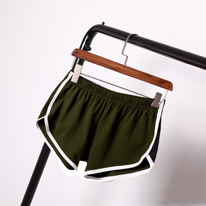 Women Casual Fashion Yoga Sports Loose Military green Shorts