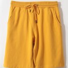 Breathable Cotton Men Sportswear Loose Casual Yellow Shorts