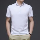 Men Polo Shirt Cotton Short Sleeve Summer Fashion White T-Shirt