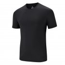 Ice Silk Short Sleeve Men T Shirt Breathable And Quick Drying Loose Casual Black T Shirt