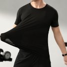 Men Short Sleeve Quick Dry Black T-shirts
