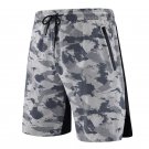Men Camouflage Running Sport Quick Dry Sweatpants grey Shorts
