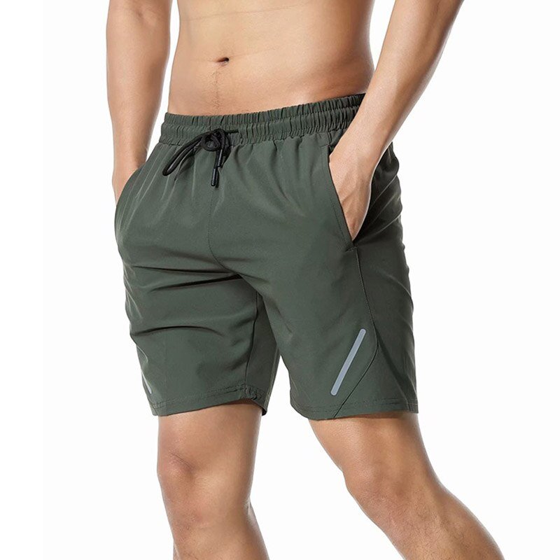 Men Running Shorts Sport  Basketball Soccer Training Olive Shorts