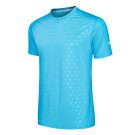 Men Football Jersey Causal Quick Drying Fashion skyblue T Shirts
