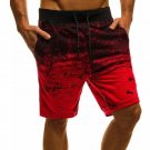Men Casual Shorts Drawstring Workout Red Shorts