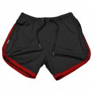 Running Shorts Men Training Quick Dry Beach Sports black red Shorts