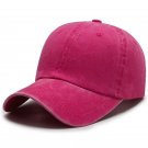 Unisex Baseball Cap Casual Adjustable Outdoor Rose Red Cap