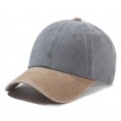 Unisex Cap Two-color Baseball Cap Casual Adjustable Outdoor Khaki Grey Cap
