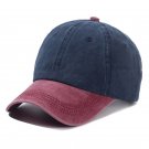 Unisex Cap Two-color Baseball Cap Casual Adjustable Outdoor Red Navy Blue Cap