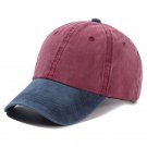 Unisex Cap Two-color Baseball Cap Casual Adjustable Outdoor Navy Blue Red Cap