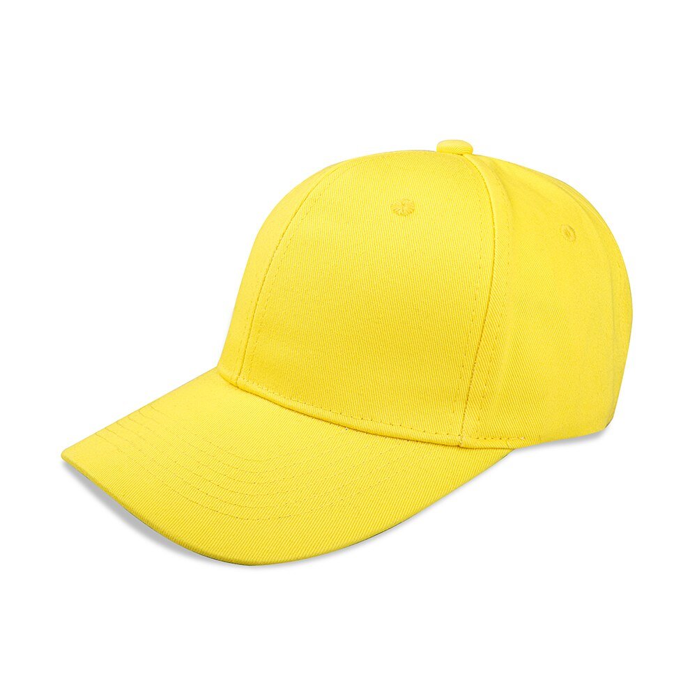 Baseball Cap Fashion Adjustable Leisure Outdoor Unisex Yellow Sun Cap