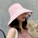 Women Bucket hat Fisherman Hat Big Brim Hat Double-Sided Pink Sun Visor Sunhat