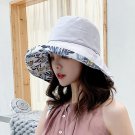 Women Bucket hat Fisherman Hat Big Brim Hat Double-Sided Gray Sun Visor Sunhat