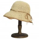 Sun Hat Beach Panama Straw Dome Bucket Hat Femme Beige Shade Hat