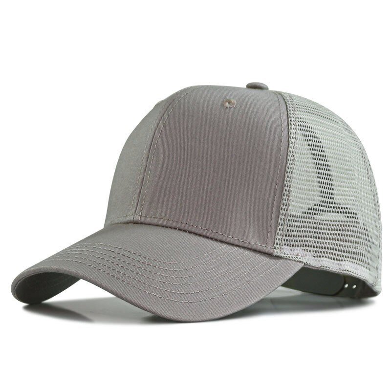 Man Mesh Baseball Hats Outdoors Sport light gray Cap