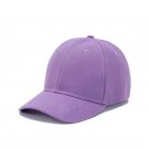 Kids Baseball Cap Solid Color Boy Sun Cap Light Purple Adjustable Cap