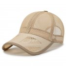 Unisex Mesh Baseball Cap Adjustable Beige Cap