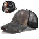 Baseball Cap Mesh Hat Adjustable Outdoor Black Sun Hat