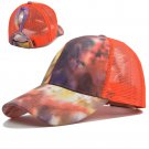 Baseball Cap Mesh Hat Adjustable Outdoor Orange Sun Hat