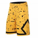 Basketball Shorts Men Breathable Sport Loose yellow shorts