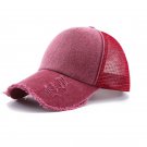 Mesh Baseball Cap Outdoor Breathable Sun Hat Women Men red Fashion Casual Cap