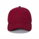 Baseball Cap Adjustable Solid Color Casual Sunshade Unisex Wine Red Cap