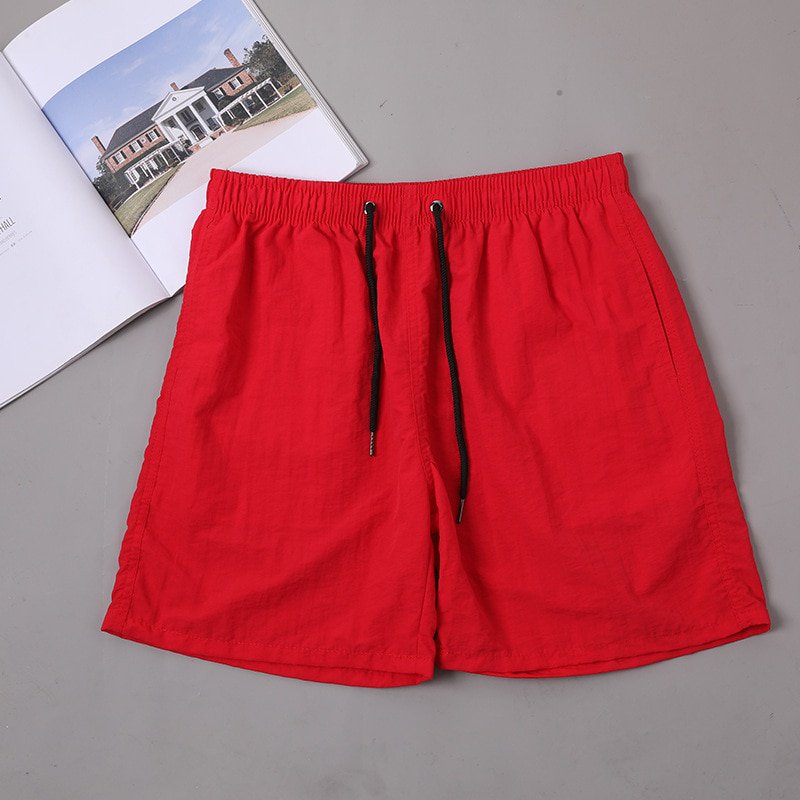 Men Basketball Shorts Loose Beach Shorts Red Sport Shorts