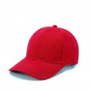 Students Kids Baseball Cap Boy Girl Solid Color Cotton Adjustable Hat Red Sun Hat