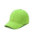 Students Kids Baseball Cap Boy Girl Solid Color Cotton Adjustable Hat Fluorescent Green Sun Hat