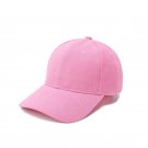 Students Kids Baseball Cap Boy Girl Solid Color Cotton Adjustable Hat Pink Sun Hat