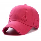 Trendy Worn Hole Face Cap Women Men Baseball Cap Summer Rose Cap