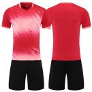 Football Jersey Children Adult Black Soccer Suit red