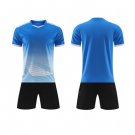 Kids Jersey Adult Sports Running Training Soccer Set light blue