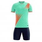 Soccer Jersey Men Football Adult Short Sleeve Sport Training Suit green