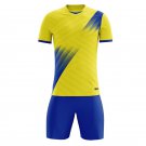 Soccer Jersey Men Football Adult Short Sleeve Sport Training Suit yellow