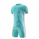 Adult Soccer Jersey Training Sets Quick Dry Kids Soccer Sets Light Blue