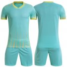 Men Women football jersey Short Sleeve Adult Training Soccer Sets green