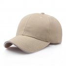 Fashion Baseball Cap Solid Color Casual Unisex Adjustable Beige Cap