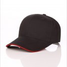 Fashion Baseball Cap Solid Color Casual Unisex Adjustable Black Red Cap