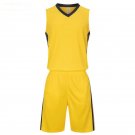 Basketball Jersey Breathable Quick Dry Men yellow Basketball Sets