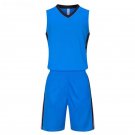 Basketball Jersey Breathable Quick Dry Men blue Basketball Sets