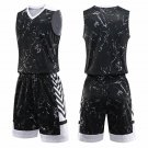 Men Kids Basketball Jersey Sports Black Basketball Sets
