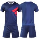 Kids Football Jersey short sleeve boys sapphire Soccer Sets