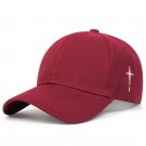 Unisex Baseball Cap Outdoor Adjustable Casual Hat Sunscreen Hat Wine red