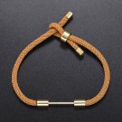Fashion Bracelet Men Women Hand-woven Rope Chain Adjustable Light brown Bracelet