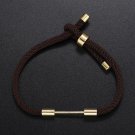 Fashion Bracelet Men Women Hand-woven Rope Chain Adjustable Dark brown Bracelet