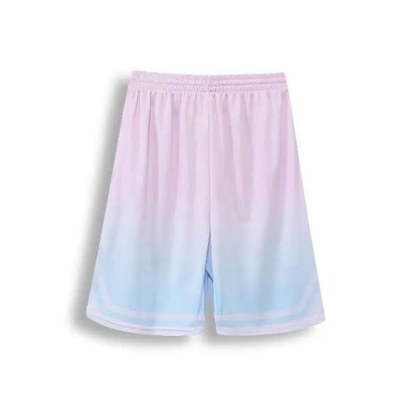 Men Student Basketball Shorts Pink Sport Shorts