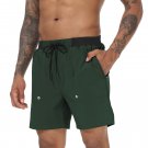 Men Swim Trunks Quick Dry Men Army green Shorts