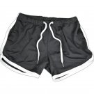 Men Summer Sports Running black white Shorts