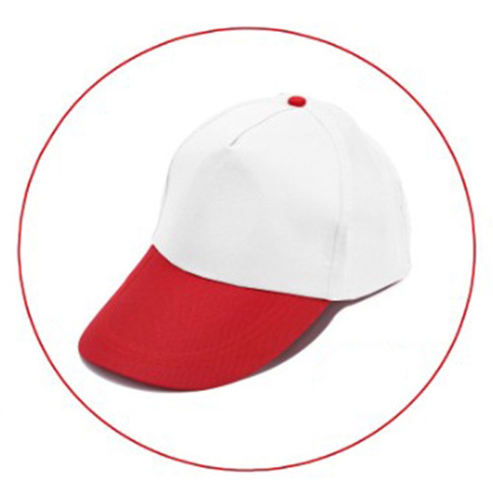 Fashion Unisex Adjustable Baseball Cap Sport Casual Outdoor Hat White red